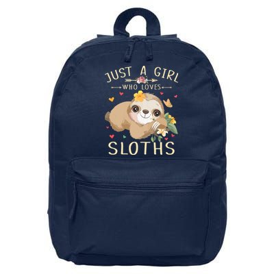 Who Loves Sloths 16 in Basic Backpack