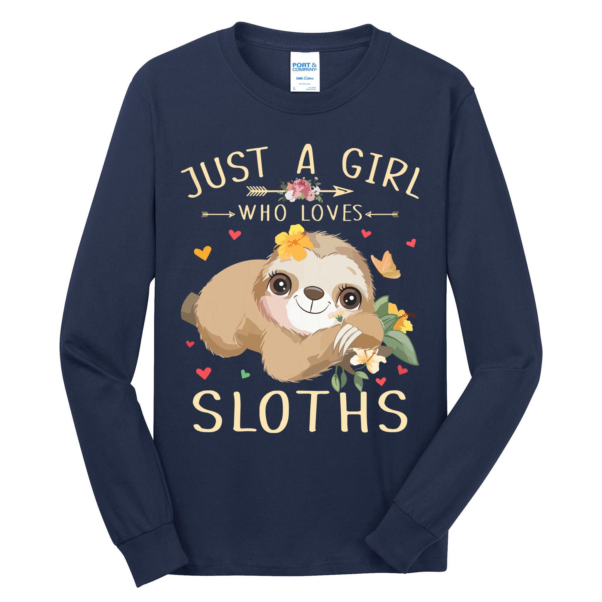 Who Loves Sloths Tall Long Sleeve T-Shirt