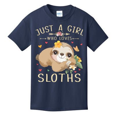 Who Loves Sloths Kids T-Shirt
