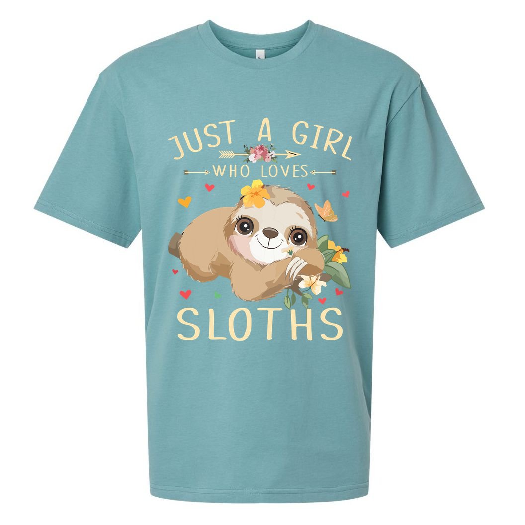 Who Loves Sloths Sueded Cloud Jersey T-Shirt