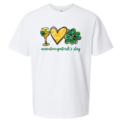 Wine Love Shamrock Wine Lovers Funny St Patricks Day Gifts Sueded Cloud Jersey T-Shirt