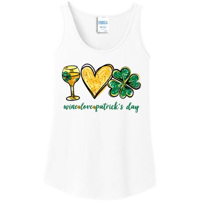 Wine Love Shamrock Wine Lovers Funny St Patricks Day Gifts Ladies Essential Tank