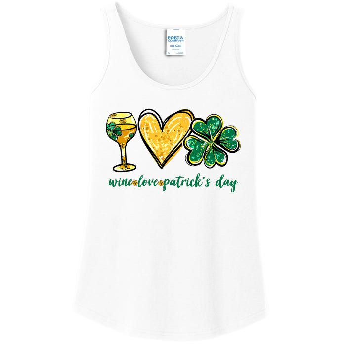 Wine Love Shamrock Wine Lovers Funny St Patricks Day Gifts Ladies Essential Tank