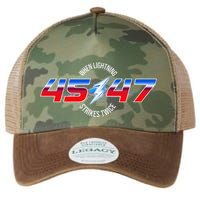 When Lightning Strikes Twice 45 47 Trump Reelection Legacy Tie Dye Trucker Hat
