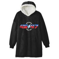 When Lightning Strikes Twice 45 47 Trump Reelection Hooded Wearable Blanket