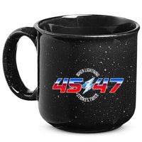 When Lightning Strikes Twice 45 47 Trump Reelection 15oz Campfire Ceramic Mug