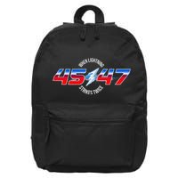When Lightning Strikes Twice 45 47 Trump Reelection 16 in Basic Backpack