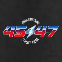 When Lightning Strikes Twice 45 47 Trump Reelection Large Microfiber Waffle Golf Towel