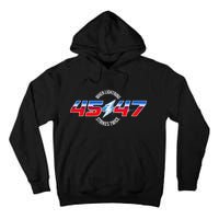 When Lightning Strikes Twice 45 47 Trump Reelection Tall Hoodie