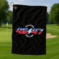 When Lightning Strikes Twice 45 47 Trump Reelection Golf Towel