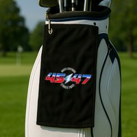 When Lightning Strikes Twice 45 47 Trump Reelection Golf Towel