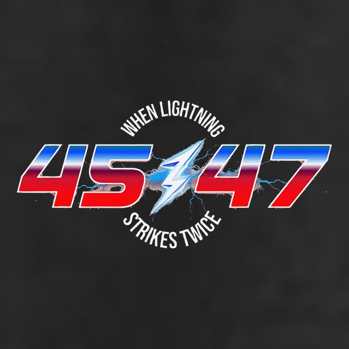 When Lightning Strikes Twice 45 47 Trump Reelection Golf Towel