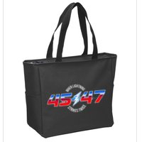 When Lightning Strikes Twice 45 47 Trump Reelection Zip Tote Bag