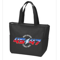When Lightning Strikes Twice 45 47 Trump Reelection Zip Tote Bag