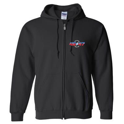When Lightning Strikes Twice 45 47 Trump Reelection Full Zip Hoodie