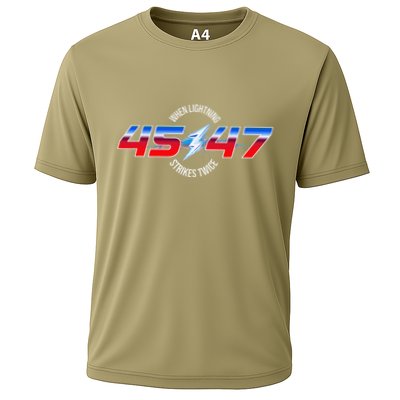 When Lightning Strikes Twice 45 47 Trump Reelection Performance Shirt