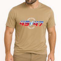 When Lightning Strikes Twice 45 47 Trump Reelection Cooling Performance Crew T-Shirt
