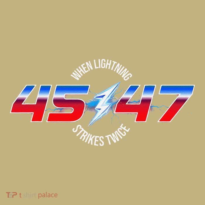 When Lightning Strikes Twice 45 47 Trump Reelection Sustainable Beanie