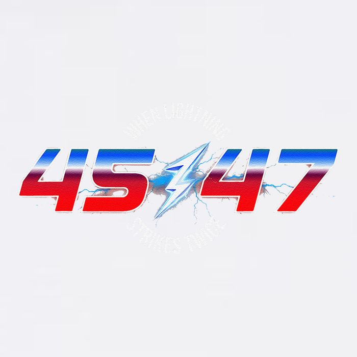 When Lightning Strikes Twice 45 47 Trump Reelection Garment-Dyed Sweatshirt