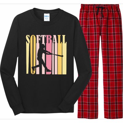 Who Loves Softball Catcher Pitcher Long Sleeve Pajama Set