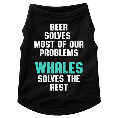 Whale Lover Solves Save The Whales Earth Day Funny Gift Doggie Tank