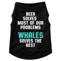 Whale Lover Solves Save The Whales Earth Day Funny Gift Doggie Tank