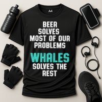 Whale Lover Solves Save The Whales Earth Day Funny Gift Performance Shirt
