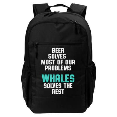 Whale Lover Solves Save The Whales Earth Day Funny Gift Backpack