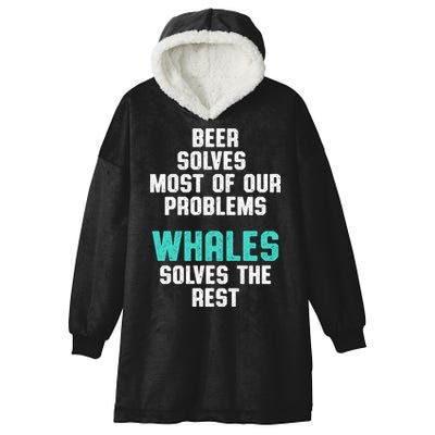 Whale Lover Solves Save The Whales Earth Day Funny Gift Hooded Wearable Blanket
