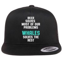 Whale Lover Solves Save The Whales Earth Day Funny Gift Flat Bill Trucker Hat