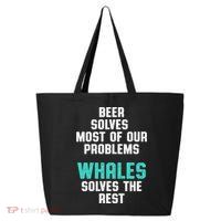Whale Lover Solves Save The Whales Earth Day Funny Gift 25L Jumbo Tote