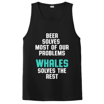 Whale Lover Solves Save The Whales Earth Day Funny Gift PosiCharge Competitor Tank