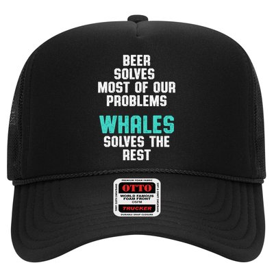 Whale Lover Solves Save The Whales Earth Day Funny Gift Trucker Hat