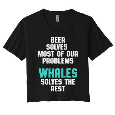 Whale Lover Solves Save The Whales Earth Day Funny Gift Crop Top