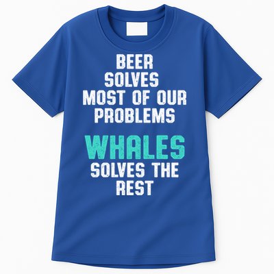 Whale Lover Solves Save The Whales Earth Day Funny Gift Tall T-Shirt