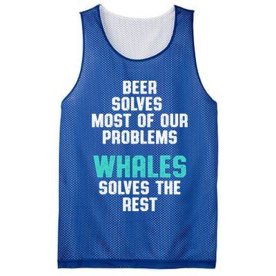 Whale Lover Solves Save The Whales Earth Day Funny Gift Mesh Reversible Basketball Jersey Tank