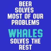 Whale Lover Solves Save The Whales Earth Day Funny Gift Sustainable Knit Beanie