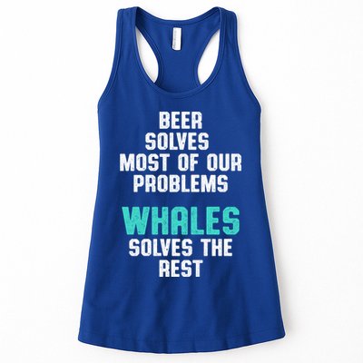 Whale Lover Solves Save The Whales Earth Day Funny Gift Womens Tank Top