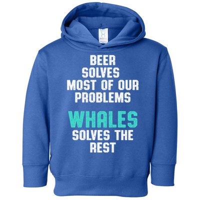 Whale Lover Solves Save The Whales Earth Day Funny Gift Toddler Hoodie