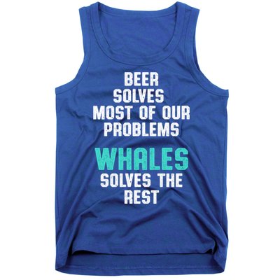 Whale Lover Solves Save The Whales Earth Day Funny Gift Tank Top