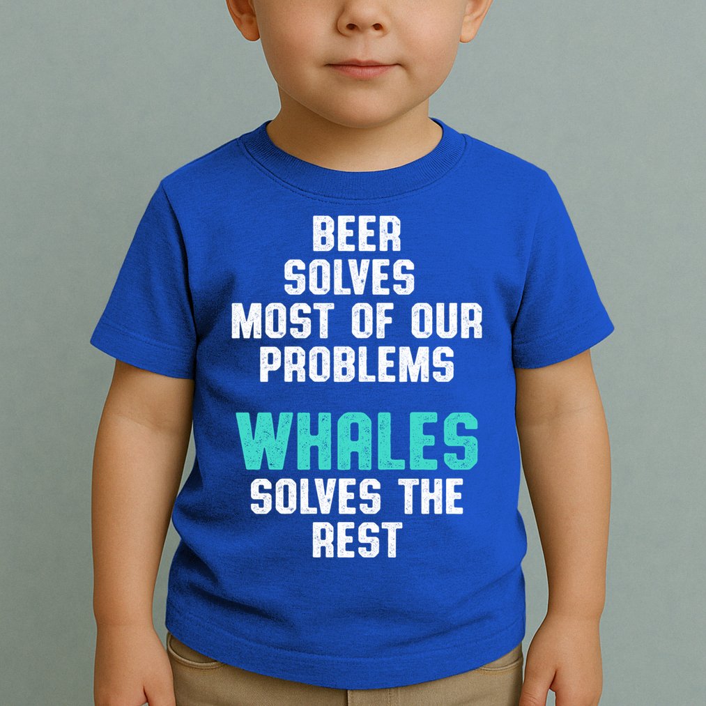 Whale Lover Solves Save The Whales Earth Day Funny Gift Toddler T-Shirt