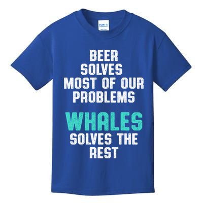 Whale Lover Solves Save The Whales Earth Day Funny Gift Kids T-Shirt