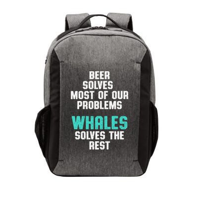 Whale Lover Solves Save The Whales Earth Day Funny Gift Vector Backpack