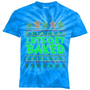 Weed Lover Stoner Ugly Christmas Gift Marijuana Gift Kids Tie-Dye T-Shirt