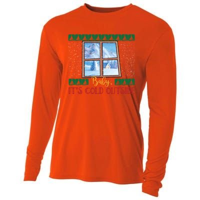 Winter Landscape Snow Christmas ItS Cold Outside Meaningful Gift Cooling Performance Long Sleeve Crew