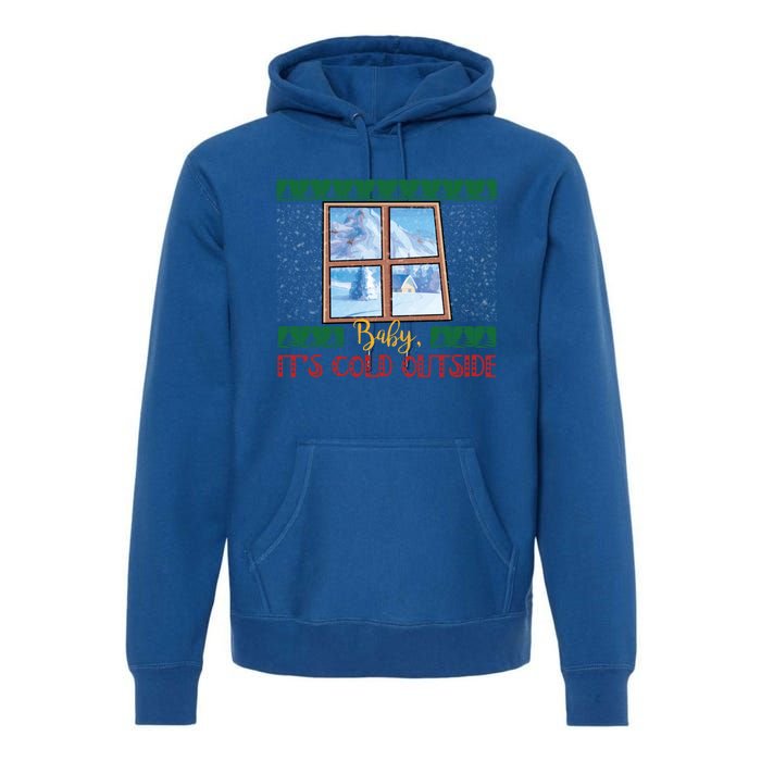 Winter Landscape Snow Christmas ItS Cold Outside Meaningful Gift Premium Hoodie