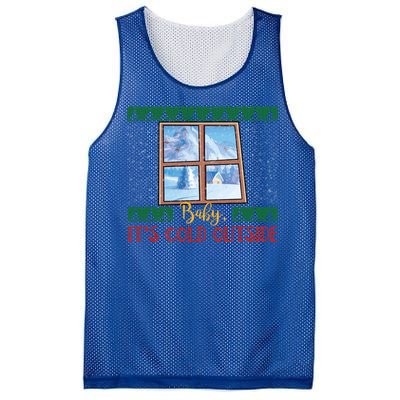 Winter Landscape Snow Christmas ItS Cold Outside Meaningful Gift Mesh Reversible Basketball Jersey Tank