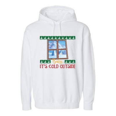 Winter Landscape Snow Christmas ItS Cold Outside Meaningful Gift Garment-Dyed Fleece Hoodie