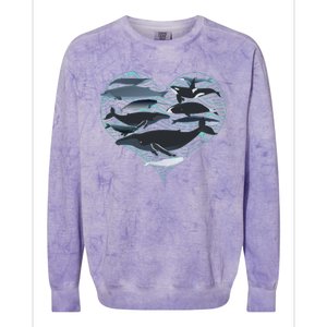 Whale Lover Save The Whales Colorblast Crewneck Sweatshirt