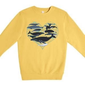 Whale Lover Save The Whales Premium Crewneck Sweatshirt